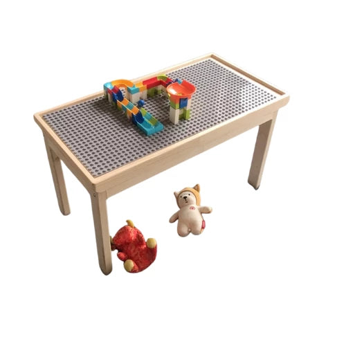 80×46×50cm  multi-functional  solid wood Drawing and building blocks table