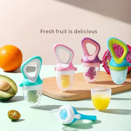 1PC Silicone Baby Fruit, Vegetable Feeder with Cover