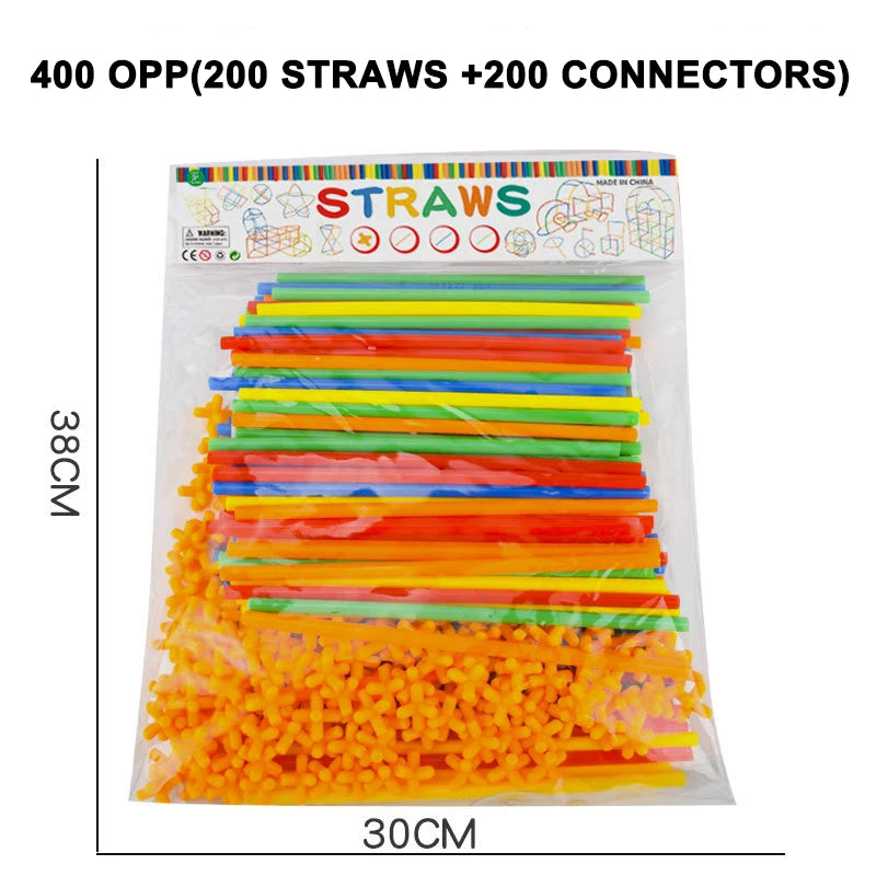 4D Straw Building Blocks Plastic