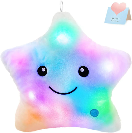 Luminous Pillow Soft Stuffed Plush Glowing Colourful Star