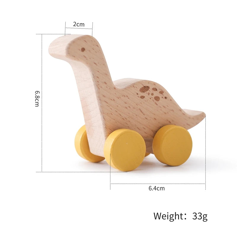 Wooden Montessori  Baby wooden Dragging Toys