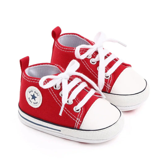 Soft Sole Canvas Trainers for Newborns (0-18 Months)