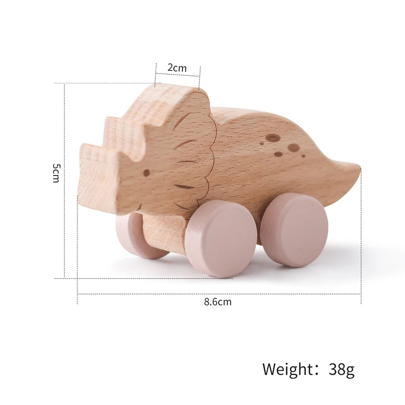 Wooden Montessori  Baby wooden Dragging Toys