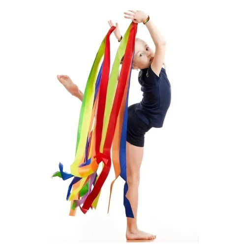 1PC gymnastic belt, dance belt with rainbow decoration, handheld rhythm rainbow tassel, dance belt for children and adults