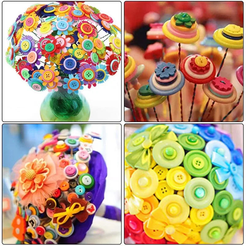 85-230Pcs Mix Resin Buttons Creative Play