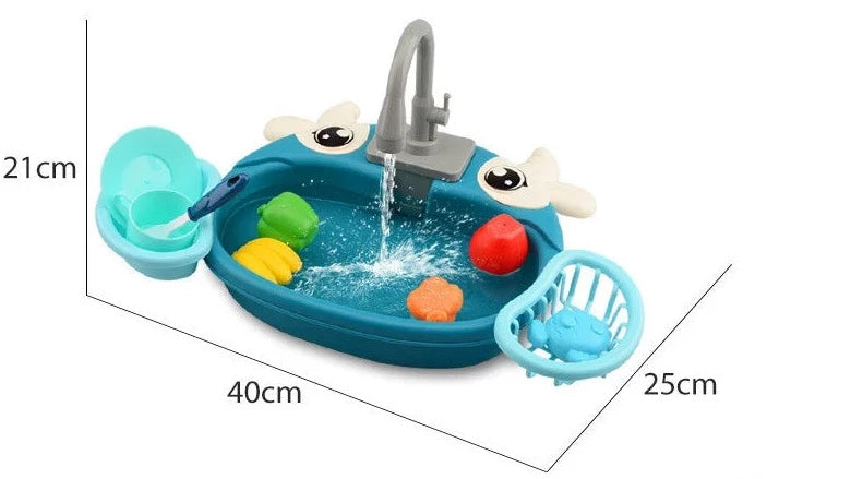 Educational  Electric Mini Kitchen Set Dish Washing set