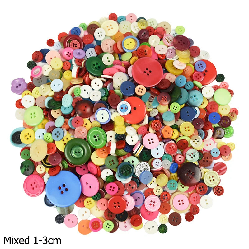 85-230Pcs Mix Resin Buttons Creative Play