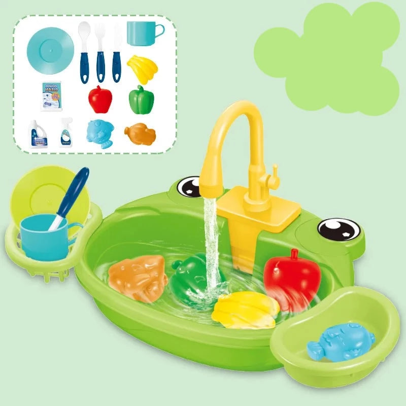 Educational  Electric Mini Kitchen Set Dish Washing set