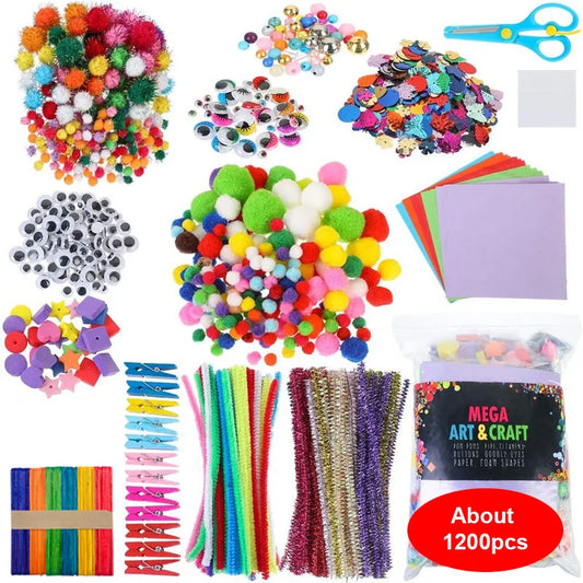 Arts and Crafts Supplies  1200 pieces