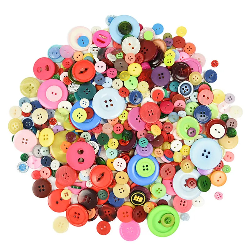 85-230Pcs Mix Resin Buttons Creative Play