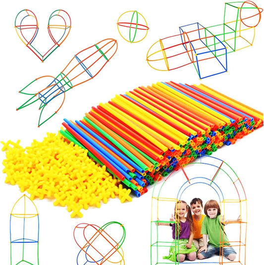 100 pc Straws and Connector Building Sets