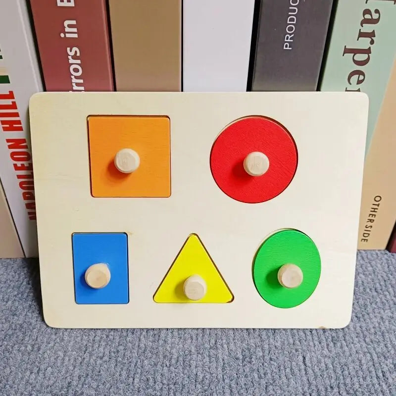 Wooden Puzzle Montessori - Alphabet Number, Shape and Matching