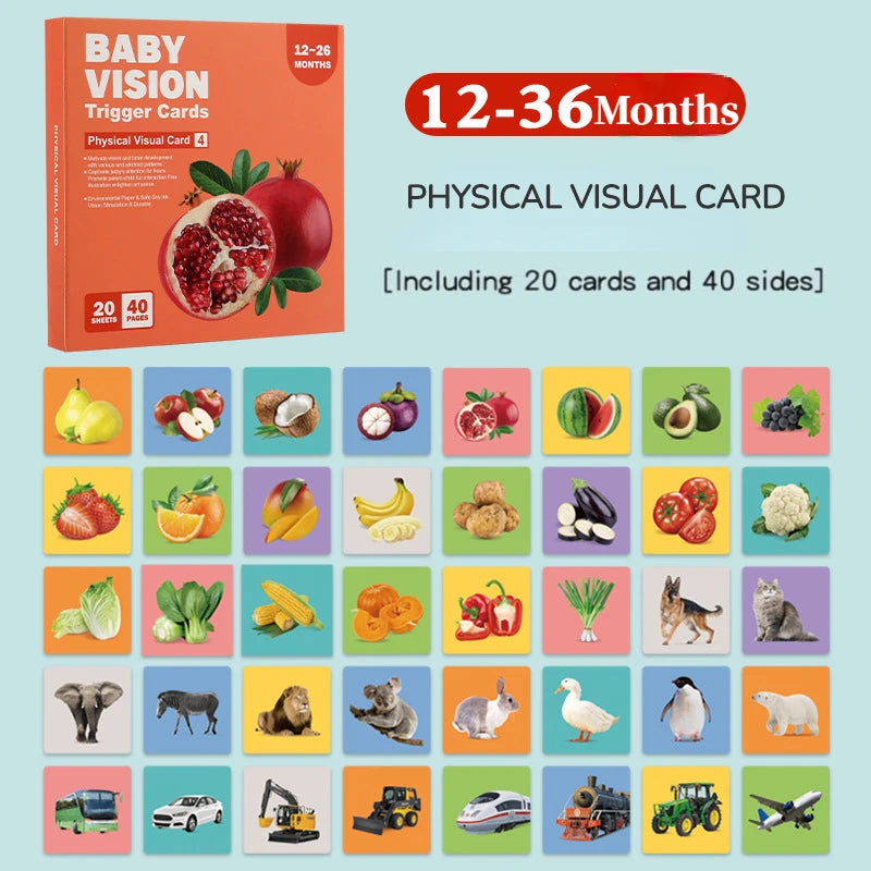 Montessori Baby Vision Stimulation Black White Cards