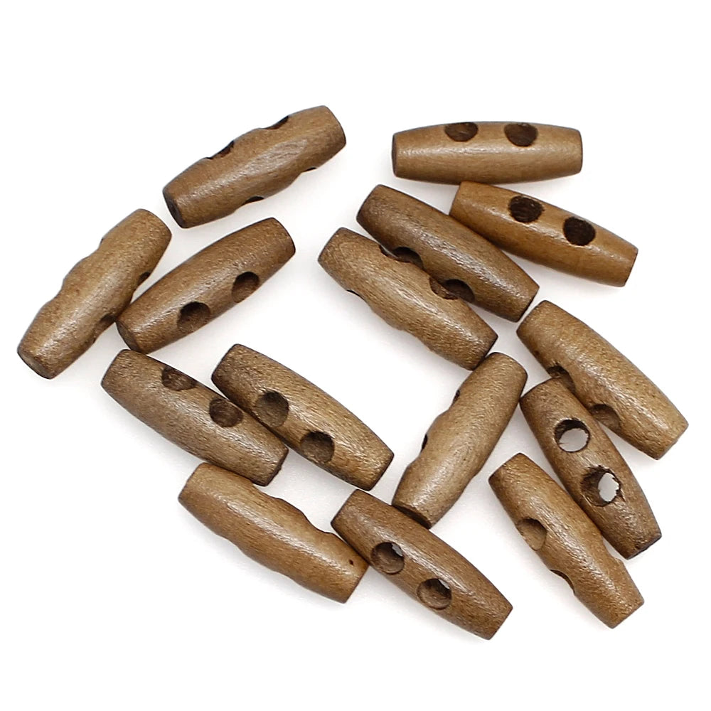 15 PCS/Lot 30mm Wooden Toggle Buttons Loose Parts