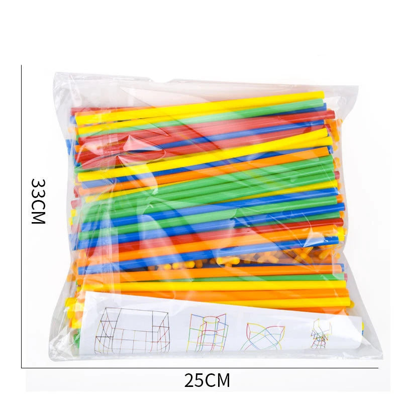 100 pc Straws and Connector Building Sets