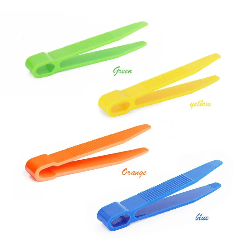 4pcs High Quality Durable Plastic Clip Tweezers