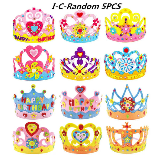 Crown Creative Paper Sequins Flowers Stars Patterns