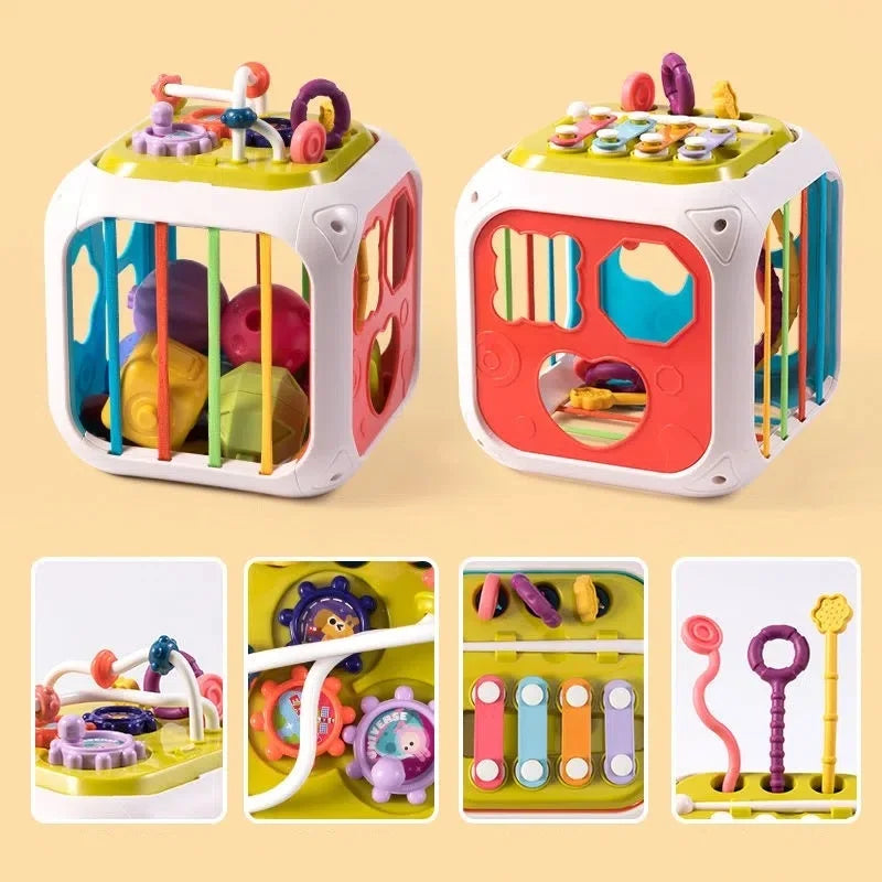 Baby Shape Sorter Montessori Sensory Activity Cube