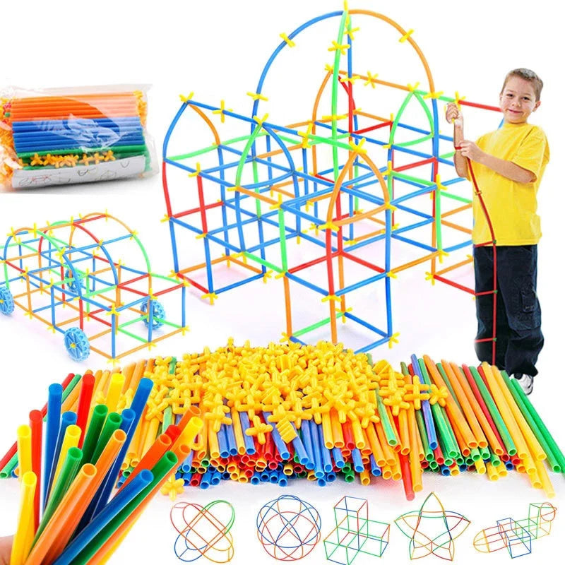 100 pc Straws and Connector Building Sets