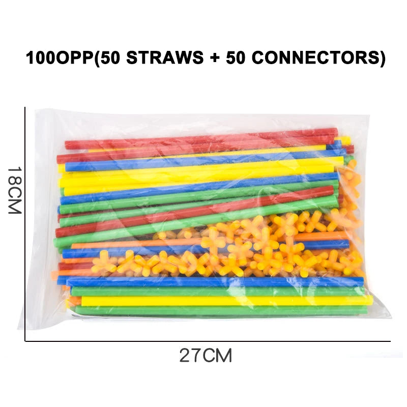 4D Straw Building Blocks Plastic