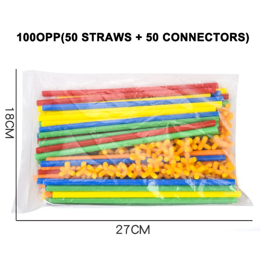 4D Straw Building Blocks Plastic