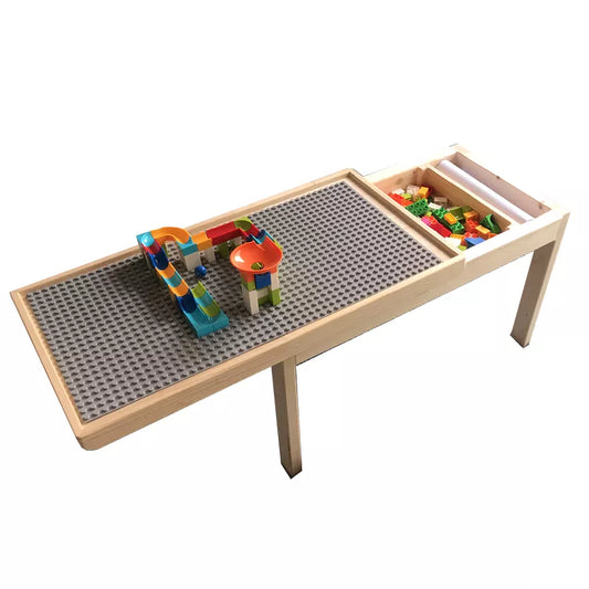 80×46×50cm  multi-functional  solid wood Drawing and building blocks table