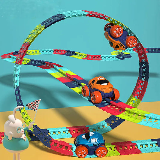 Car Anti-gravity Flexible Track with LED Light-Up Race