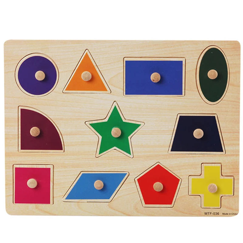 Montessori Baby Wooden Toys Kids Hand Grab Board Puzzle Games Toddler Fine Motor Skills Toys Educational Toys for Children 1 2 3