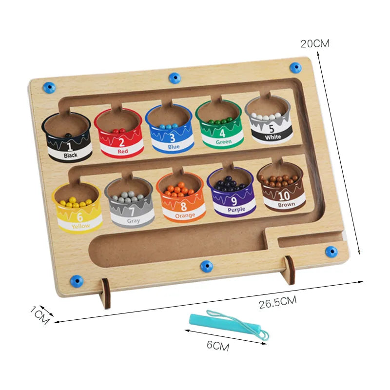 Montessori Wooden Magnetic Counting and Matching