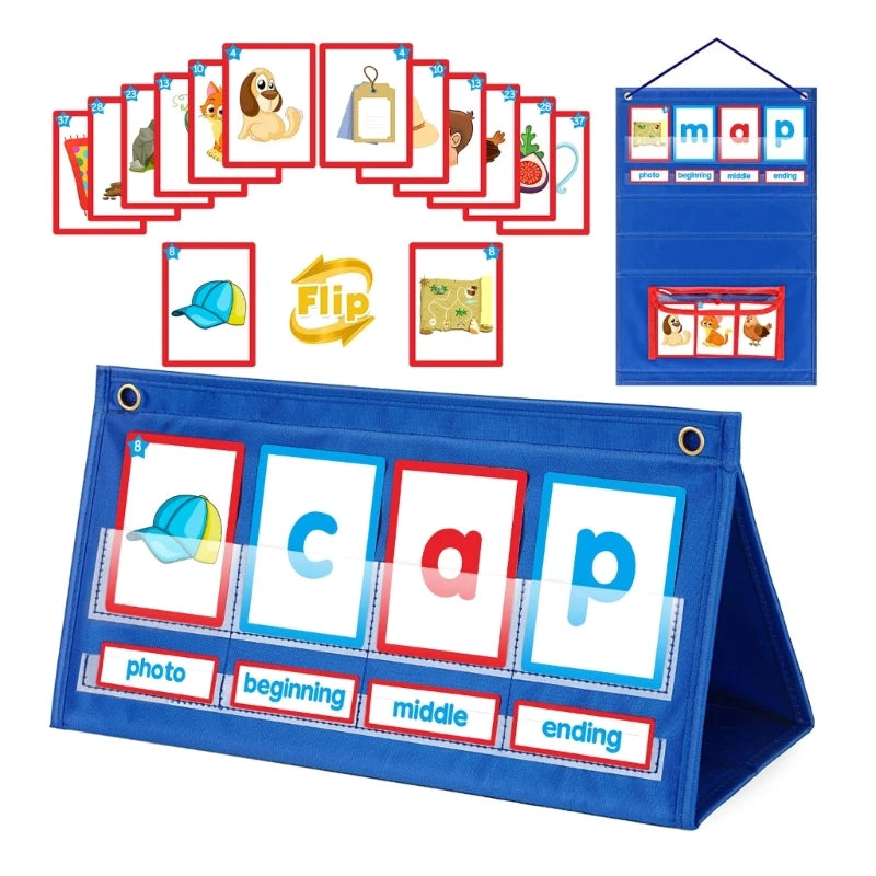 Word Building Desktop Pocket Chart Stand