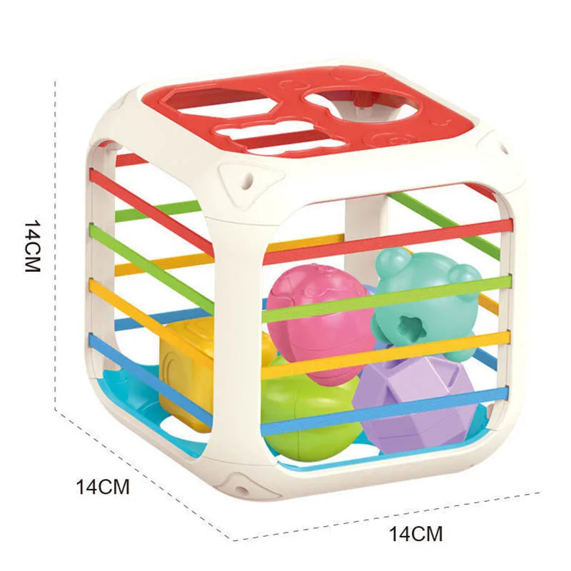 Baby Shape Sorter Montessori Sensory Activity Cube