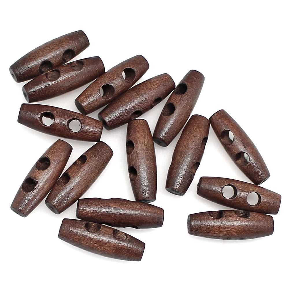 15 PCS/Lot 30mm Wooden Toggle Buttons Loose Parts