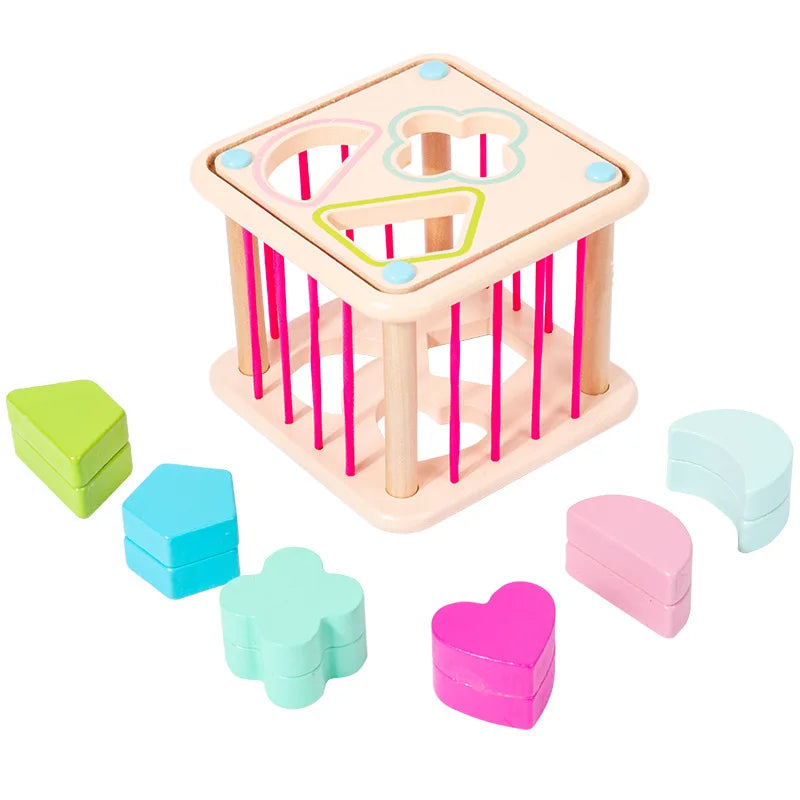 Baby Shape Sorter Montessori Sensory Activity Cube