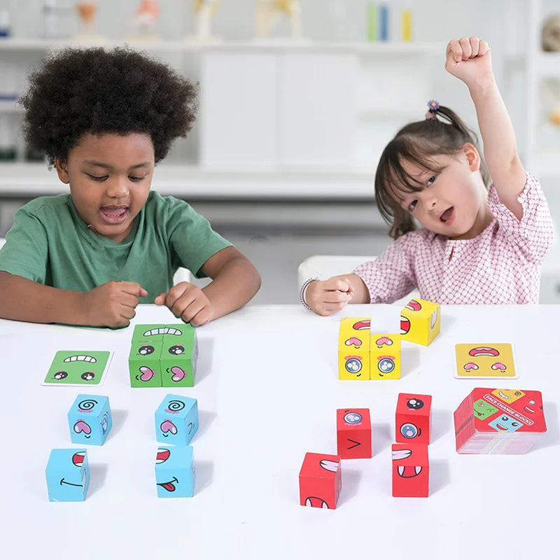 Face Change Cube  Montessori Educational Match Game