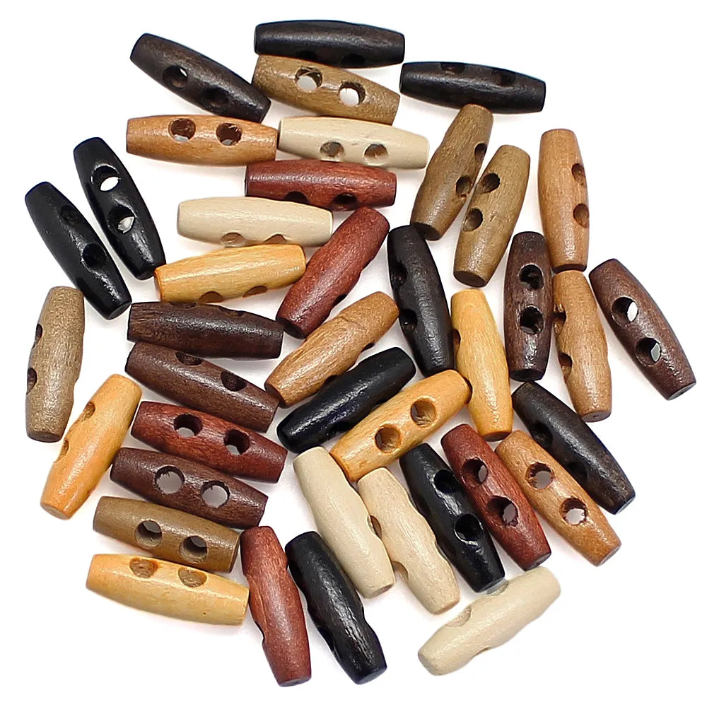 15 PCS/Lot 30mm Wooden Toggle Buttons Loose Parts