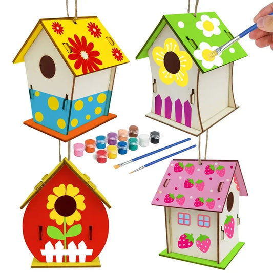 DIY Bird House Kit Build and Paint Birdhouse Arts and Crafts