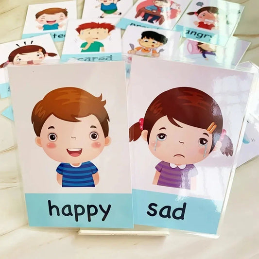 Montessori Emotion, Weather Learning Flash Cards
