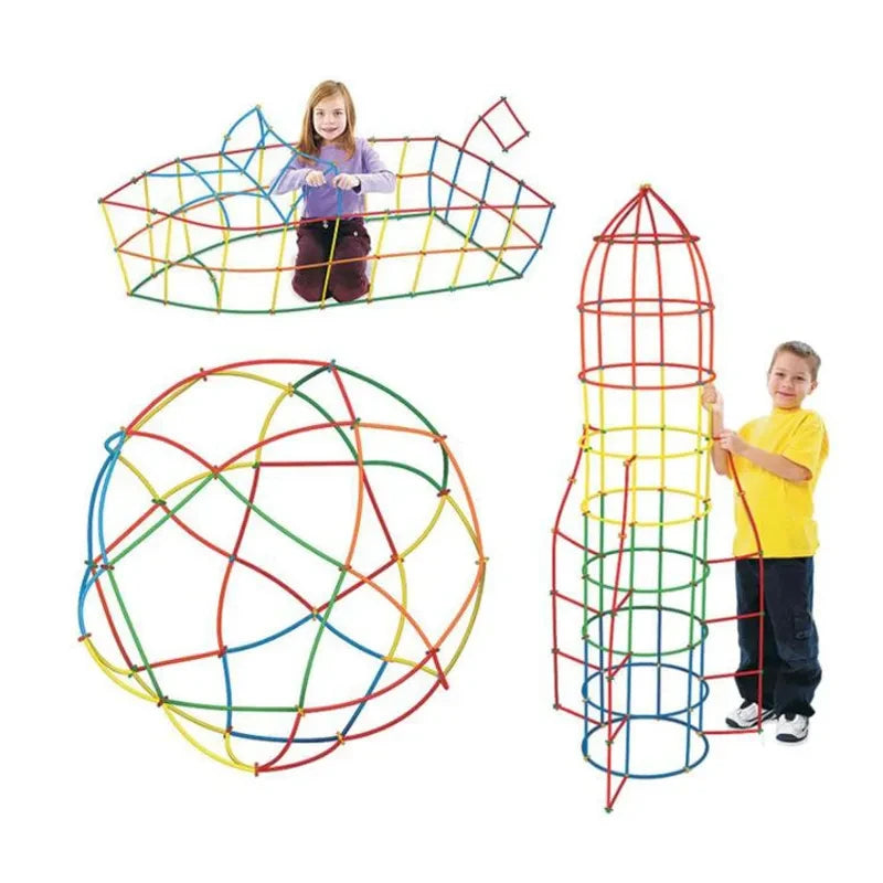 100 pc Straws and Connector Building Sets