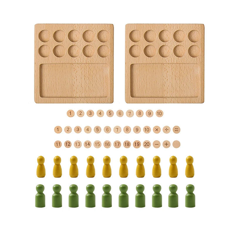 Montessori Counting Board Wooden Game