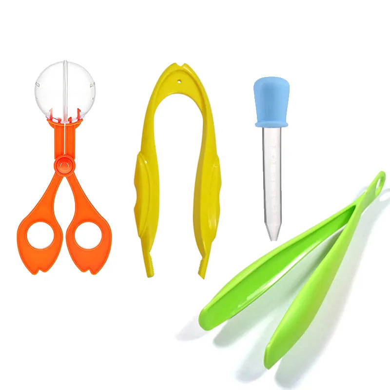 1/4pcs Kids Drop Scoop Clip Tweezers  Fine Motor Skill Training