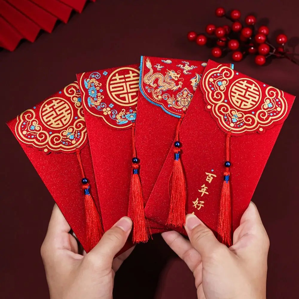 10pc Chinese Lucky Red Money Envelopes